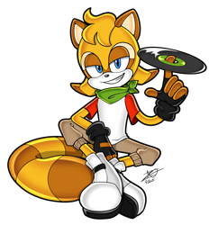 Size: 2048x2116 | Tagged: safe, artist:sonic-brainrot-blog, raccoon, bandana, crossover, dream smp, fingerless gloves, gloves, grin, male, mobianified, record, shirt, shoes, shorts, signature, simple background, sitting, smile, solo, t-shirt, tommyinnit, transparent background