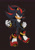 Size: 1280x1811 | Tagged: safe, artist:cylent-nite, shadow the hedgehog, hedgehog, brown background, male, solo