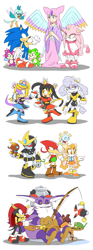 Size: 1000x2700 | Tagged: safe, artist:cylent-nite, big the cat, cheese (chao), chocola (chao), cream the rabbit, flicky, froggy, gemerl, heckuba, honey the cat, illumina, manik the hedgehog, mighty the armadillo, mirror honey, sonia the hedgehog, sonic the hedgehog, speedy, sticks the badger, oc, oc:oliga the naive, armadillo, badger, bird, cat, chao, dog, frog, hedgehog, poodle, rabbit, au:sonic expanse, adventures of sonic the hedgehog, sonic shuffle, sonic underground, agender, alignment swap, ambiguous gender, angel, everyone is here, female, group, hero chao, kukku, male, neutral chao, redesign, robot, satam, simple background, sonic the fighters, wall of tags, white background
