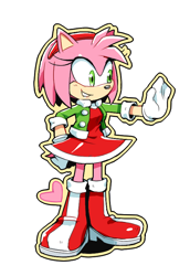 Size: 550x800 | Tagged: safe, artist:cylent-nite, amy rose, hedgehog, sonic mania, female, simple background, solo, white background