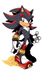 Size: 525x875 | Tagged: safe, artist:cylent-nite, shadow the hedgehog, hedgehog, male, simple background, solo, transparent background