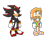 Size: 1250x1000 | Tagged: safe, artist:cylent-nite, shadow the hedgehog, tikal, echidna, hedgehog, duo, female, male, simple background, transparent background