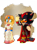 Size: 2048x2732 | Tagged: safe, artist:artistissues, shadow the hedgehog, tikal, echidna, hedgehog, abstract background, camelot: kingdom of the wind, duo, female, male, semi-transparent background, shadikal, shipping, straight