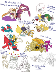 Size: 1784x2283 | Tagged: safe, artist:missplayer30, bean the dynamite, carrotia the rabbit, charmy bee, cream the rabbit, espio the chameleon, mach the rabbit, madonna, max the monkey, miles "tails" prower, opal the jellyfish, saffron bee, sharps the parakeet, silver the hedgehog, sticks the badger, vanilla the rabbit, vector the crocodile, oc, oc:violet the butterfly, badger, bee, bird, crocodile, fox, hedgehog, human, lizard, monkey, rabbit, butterfly, carrotails, chameleon, charmsticks, chicken, crack shipping, espiopal, everyone is here, female, gay, group, jellyfish, lesbian, machilla, male, maxsharps, oc x canon, shipping, silvsticks, simple background, straight, taiffron, vectonna, wall of tags, white background