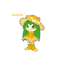 Size: 1280x1280 | Tagged: safe, artist:jesterjane, oc, oc:amanita the seedrian, seedrian, fankid, female, parent:cosmo, parent:tails, parents:tailsmo, simple background, solo, white background