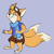 Size: 843x840 | Tagged: safe, artist:rabbitraider, miles "tails" prower, fox, blue background, male, redesign, simple background, solo