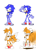 Size: 800x1100 | Tagged: safe, artist:theupbringer, miles "tails" prower, sonic the hedgehog, fox, hedgehog, duo, male, males only, redesign, simple background, white background