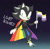 Size: 1280x1244 | Tagged: safe, artist:interstellarchaosss, mephiles the dark, hedgehog, sonic the hedgehog (2006), cape, flag, gay pride, holding something, nonbinary, nonbinary pride, solo