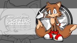 Size: 2600x1467 | Tagged: safe, artist:shadowlifeman, miles "tails" prower, fox, echo background, male, redesign, satam, satam tails, solo, sonic channel wallpaper style
