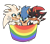 Size: 1024x894 | Tagged: safe, artist:kamifoxart, shadow the hedgehog, silver the hedgehog, sonic the hedgehog, hedgehog, double v sign, flag, frown, gay pride, holding something, looking at them, looking at viewer, looking offscreen, mouth open, one fang, pride, redesign, signature, simple background, smile, transparent background, trio