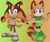 Size: 2243x1876 | Tagged: safe, artist:itoruna-the-platypus, marine the raccoon, sticks the badger, badger, raccoon, duo, female, females only, redesign, sonic boom (tv)