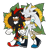 Size: 1262x1299 | Tagged: dead source, safe, artist:survivalstep, shadow the hedgehog, silver the hedgehog, hedgehog, blushing, duo, flower, gay, male, males only, semi-transparent background, shadow x silver, shipping