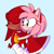 Size: 2000x2000 | Tagged: safe, artist:sp-rings, amy rose, knuckles the echidna, echidna, hedgehog, blue background, duo, female, hugging, knuxamy, male, shipping, simple background, straight