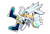 Size: 1280x863 | Tagged: safe, artist:heytherebabu, silver the hedgehog, hedgehog, boots, clenched teeth, flying, gender swap, gloves, looking at viewer, mid-air, neck fluff, outline, shorts, simple background, smile, solo, transparent background