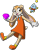 Size: 1280x1626 | Tagged: source needed, safe, artist:karlwarrior47, cheese (chao), cream the rabbit, chao, rabbit, alternate version, chaos emerald, duo, neutral chao, simple background, transparent background