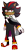 Size: 667x1325 | Tagged: safe, artist:star-realm, shadow the hedgehog, hedgehog, agender pride, aromantic pride, asexual pride, badge, blushing, cape, gloves, headcanon, heart, lidded eyes, looking at viewer, shoes, signature, simple background, smile, solo, standing, transparent background