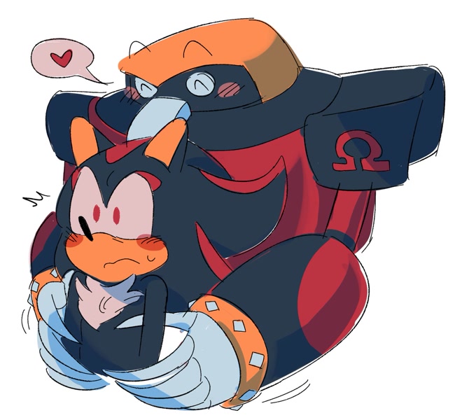 9421 - safe, artist:onlyastraa, shadow the hedgehog, sonic the hedgehog,  abstract background, blushing, blushing ears, duo, duo male, eyes closed,  frown, gay, heart, holding hands, holding them, kiss, licking lips, lidded  eyes