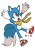 Size: 595x842 | Tagged: safe, artist:jared-the-rabbit, oc, oc:bradley prower, fox, arms out, colours, fankid, gloves, looking up, magical gay spawn, mid-air, mouth open, one fang, parent:sonic, parent:tails, parents:sontails, scarf, shoes, signature, simple background, socks, solo, transparent background, two tails, yellow eyes