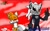 Size: 480x294 | Tagged: source needed, safe, artist:maylovesakidah, infinite the jackal, miles "tails" prower, fox, jackal, sonic forces, duo, frown, gloves, infinite tails, infinite's mask, looking offscreen, mind control, standing