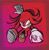Size: 1280x1301 | Tagged: safe, artist:annitart, knuckles the echidna, echidna, abstract background, angry, clenched fist, clenched teeth, fist, looking at viewer, male, posing, running, signature, solo