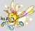 Size: 1228x1096 | Tagged: safe, artist:artisyone, barely sonic related, boots, dragonfly, flying, grey background, looking at viewer, mobianified, mouth open, simple background, solo, sparx the dragonfly