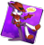 Size: 1212x1248 | Tagged: dead source, safe, artist:aatroxvaux, nack the weasel, weasel, abstract background, bandana, belt, boots, fingergun, gloves, hand on hip, hat, mouth open, one fang, semi-transparent background, solo, tail stand, wink