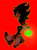 Size: 1024x1366 | Tagged: safe, artist:sweetwisp, shadow the hedgehog, hedgehog, chaos emerald, frown, looking at viewer, male, outline, red background, simple background, solo