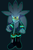 Size: 1000x1500 | Tagged: safe, artist:sweetwisp, silver the hedgehog, hedgehog, boots, clenched fist, frown, glowing, glowing eyes, green background, looking at viewer, male, neck fluff, outline, signature, simple background, solo