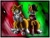Size: 512x386 | Tagged: safe, artist:blackvelvetrose, miles "tails" prower, miles (anti-mobius), fox, abstract background, angry, arms folded, boots, duo, every tail has two sides, evil vs good, eye twitch, frown, gloves, hair over one eye, lidded eyes, looking at each other, shoes, socks, spiked bracelet, two sides