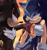 Size: 1166x1244 | Tagged: dead source, safe, artist:beadichnoa, shadow the hedgehog, sonic the hedgehog, hedgehog, duo, frown, gay, gloves, hand on chest, lidded eyes, looking at each other, redraw, shadow x sonic, shipping, smile, sunset, tension