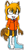 Size: 400x835 | Tagged: safe, artist:jared-the-rabbit, oc, oc:nikolai prower, fox, blue eyes, boots, brown tipped ears, brown tipped tail, eyes clipping through hair, fankid, jacket, long bangs, mouth open, outline, pants, parent:cream, parent:tails, parents:taiream, simple background, solo, standing, tie, transparent background, two tails, yellow fur