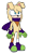 Size: 515x950 | Tagged: safe, oc, oc:caydyn muttski, hybrid, blue eyes, dogbear, fankid, gloves, looking offscreen, magical gay spawn, no mouth, odd socks, outline, parent:bark, parent:muttski, parents:barski, peach fur, scarf, shoes, simple background, solo, standing, transparent background