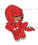 Size: 486x578 | Tagged: safe, artist:devotedsidekick, knuckles the echidna, echidna, barefoot, claws, eyes closed, frown, gloves off, headcanon, relaxing, shoes off, simple background, sitting, solo, water, white background