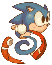 Size: 395x495 | Tagged: safe, artist:cortoony, sonic the hedgehog, hedgehog, sonic the hedgehog 2, animated, beta animation, brown eyes, classic sonic, classic style, clenched fist, frown, gloves, pencilwork, redraw, running, shoes, simple background, socks, solo, transparent background