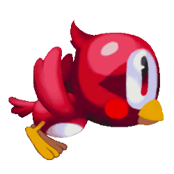 Size: 300x300 | Tagged: safe, artist:cortoony, flicky, bird, sonic the hedgehog (1991), animated, cute, eyes closed, flapping wings, flying, gif, mouth open, redraw, simple background, solo, transparent background