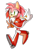 Size: 1024x1418 | Tagged: safe, artist:faptorolla, amy rose, hedgehog, arms out, boots, gloves, mouth open, outline, running, signature, simple background, smile, socks, solo, transparent background, v sign