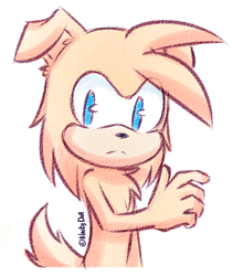 Size: 646x765 | Tagged: safe, artist:soleonthehedgehog, oc, oc:jamie the dog, dog, chest fluff, ear fluff, frown, gloves off, looking offscreen, oc only, peach fur, signature, simple background, solo, white background