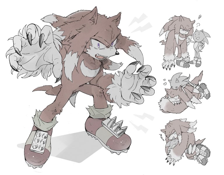 sonic the hedgehog, shadow the hedgehog, knuckles the echidna, and silver  the hedgehog (sonic) drawn by sk_rokuro