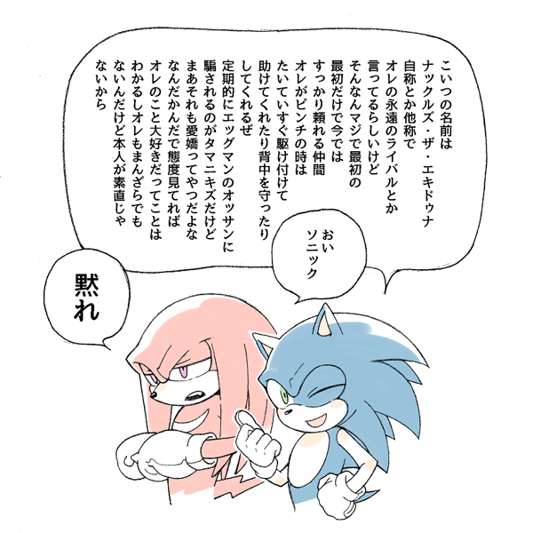 sonic the hedgehog, shadow the hedgehog, knuckles the echidna, and silver  the hedgehog (sonic) drawn by sk_rokuro