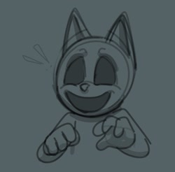 Size: 1151x1133 | Tagged: safe, artist:cloudthecat3, miles "tails" prower, fox, sonic the hedgehog 2 (2022), grey background, greyscale, monochrome, mouth open, simple background, smile, solo