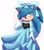 Size: 1002x1127 | Tagged: safe, artist:mikune_19, sonic the hedgehog, hedgehog, blushing, crossdressing, dress, solo, wink