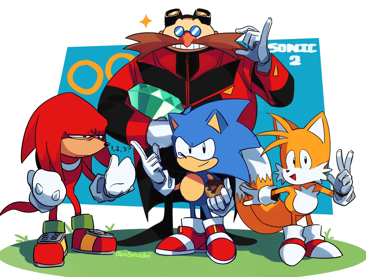 186388 - safe, artist:xdamyrax, metal knuckles (sonic), tails doll (sonic),  canine, echidna, fox, mammal, monotreme, robot, anthro, sega, sonic the  hedgehog (series), day, male, roboticization - Furbooru