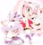 Size: 1145x1200 | Tagged: safe, artist:mikune_19, amy rose, blaze the cat, cat, hedgehog, amy x blaze, blushing, duo, heart, hiding face, lesbian, simple background, tail wagging, white background, wink