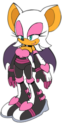 Size: 413x827 | Tagged: safe, artist:auntymoira, rouge the bat, bat, simple background, solo, white background