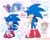 Size: 2440x1959 | Tagged: safe, artist:pukopop, shadow the hedgehog, sonic the hedgehog, hedgehog, simple background, white background
