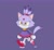 Size: 2250x2055 | Tagged: safe, artist:tenshigarden, blaze the cat, cat, :3, poncho, purple background, simple background, solo, walking