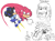 Size: 2732x2048 | Tagged: safe, artist:mykell cube, knuckles the echidna, oc, oc:angel the hedgehog, oc:maria the hedgehog, echidna, hedgehog, hybrid, aged up, blush, child, clenched teeth, dialogue, exclamation mark, father and daughter, fight, frown, lidded eyes, looking at each other, looking at them, mouth open, one fang, parent:knuckles, parent:shadow, parent:sonic, parents:knuxonic, parents:sonadow, pointing, sharp teeth, shouting, siblings, simple background, speech bubble, sweat, trio, white background