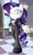 Size: 1200x2000 | Tagged: safe, artist:terrichance, mobianified, my little pony, rarity, solo, suit, unicorn