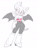 Size: 1017x1341 | Tagged: safe, artist:sensiblehare, rouge the bat, bat, boots, gloves, hand on hip, headcanon, lesbian pride, looking offscreen, monochrome, pride, simple background, sketch, smile, solo, standing, white background