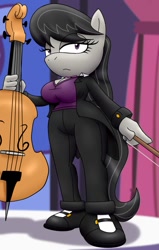 Size: 764x1200 | Tagged: safe, artist:terrichance, cello, mobianified, my little pony, octavia melody, pony, solo